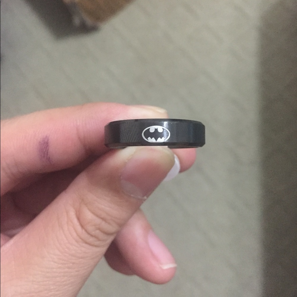 6mm Black Batman Ring